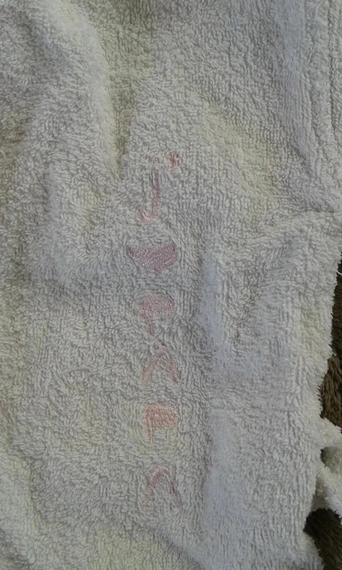 Peignoir blanc fille 12 mois 1an - photo numéro 3