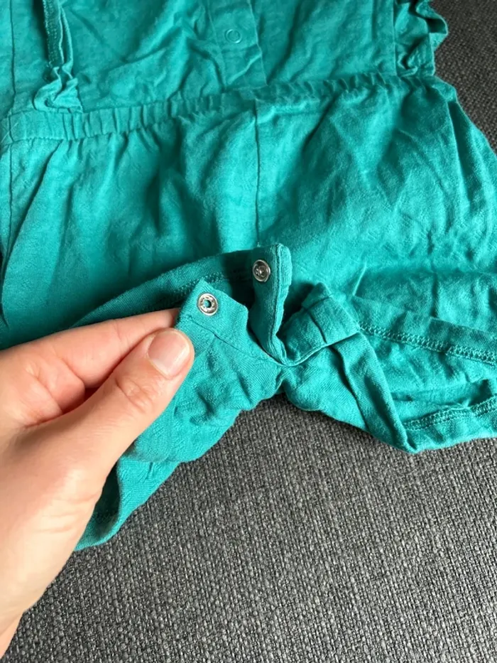 Combi short bébé fille, manches courtes, tape à l’œil, verte,24 mois - photo numéro 4