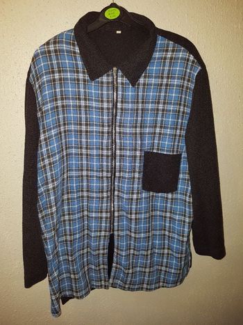 Chemise femme. Carreaux bleu. Taille 46 / 48