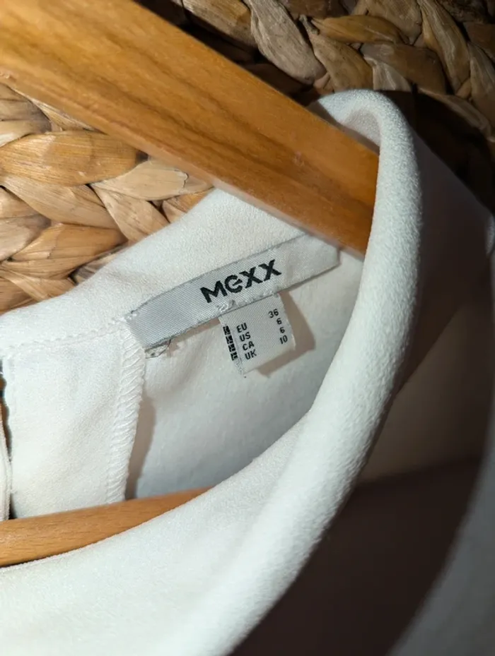 Blouse blanc cassé col montant mexx - photo numéro 2