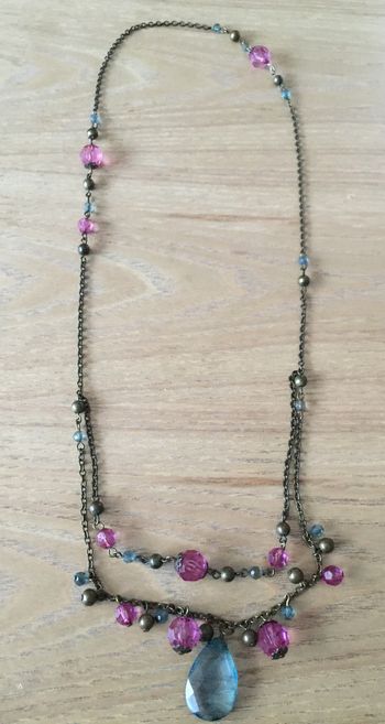 sautoir collier long fantaisie avec perles