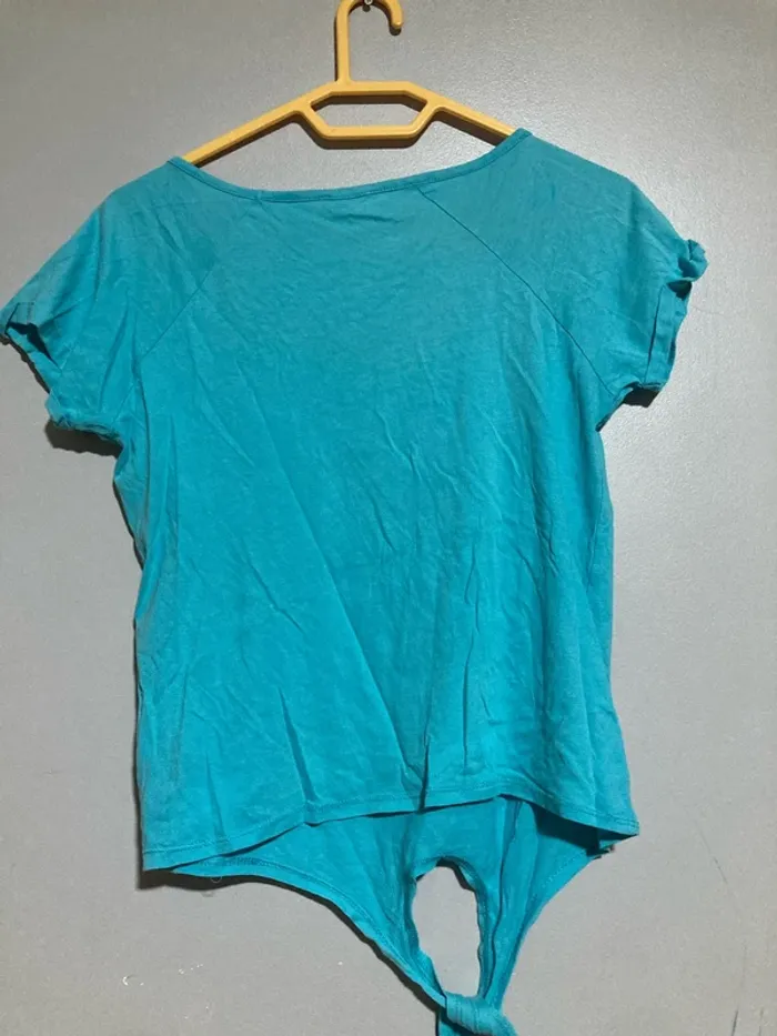 T-shirt Jennyfer bleu clair – Taille S – Noué devant – Bon état - photo numéro 8