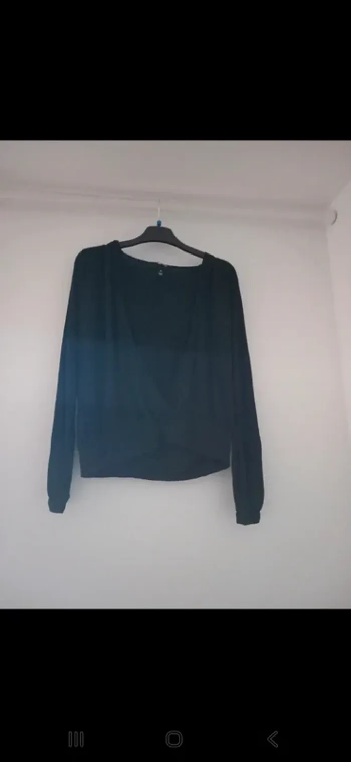 T-shirt manches longues noir H&M T38