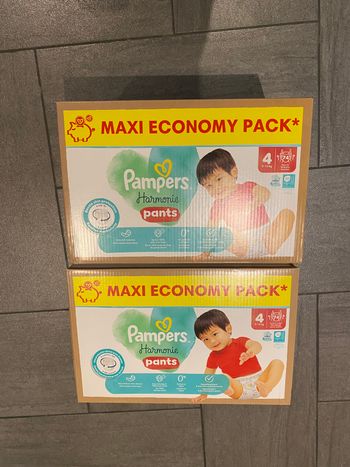 Maxi pack de 148 couches culottes Pampers Pants harmonie Taille 4 T4 148 couches (lot de 2 cartons)
