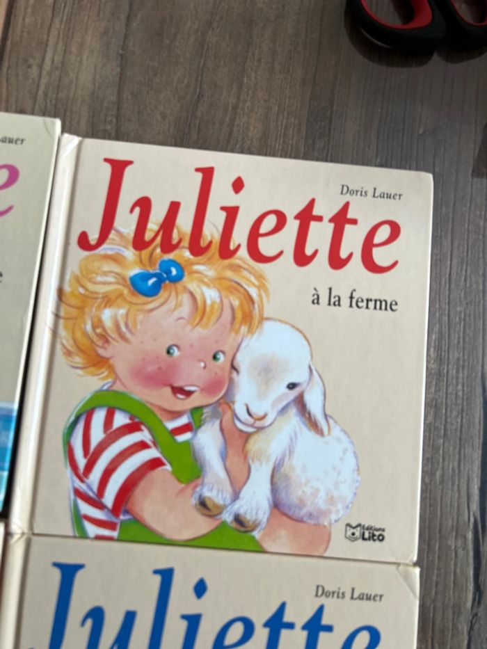Lot de 4 livres juliette - s’habille toute seule - aux sports d’hiver - à la ferme -à la piscine - photo numéro 3