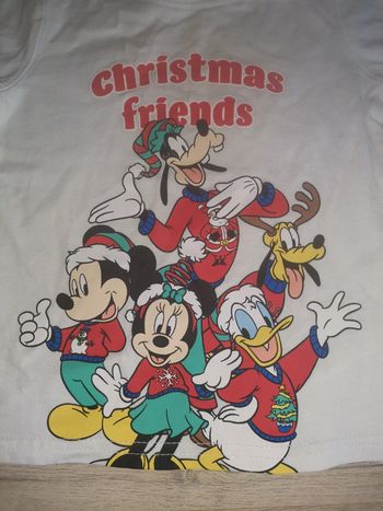 T-shirt manches longues Noël Disney 18 mois