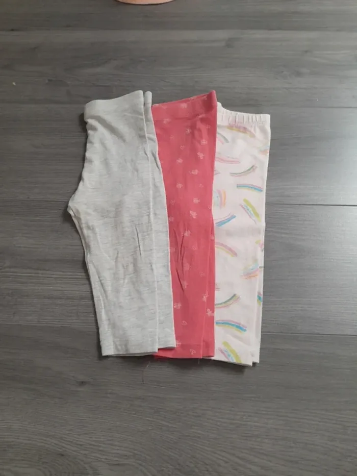 Lot de 3 leggings 12 mois fille In Extenso