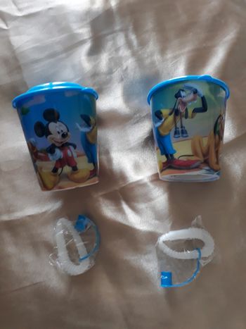 Verres + pailles Mickey