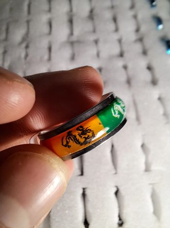 Bague acier inoxydable motifs