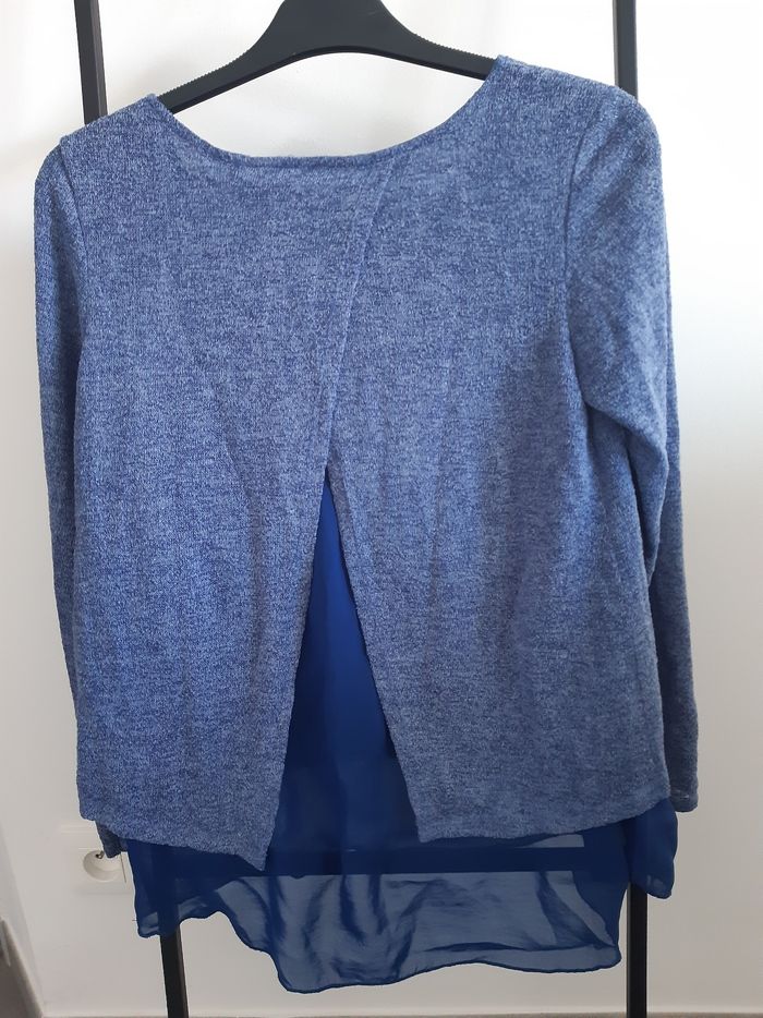 Pull fin bleu - photo numéro 3