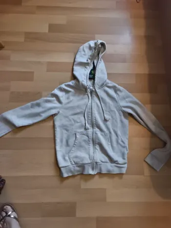 Sweat a zip h&m taille XS gris clair