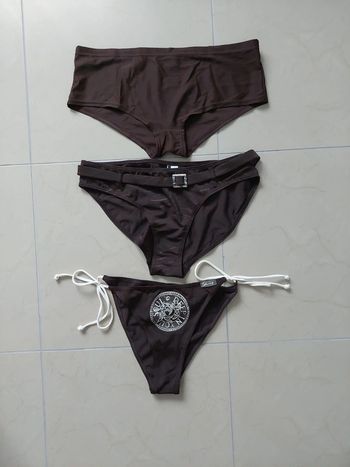 3 bas de maillot, marron, 40.