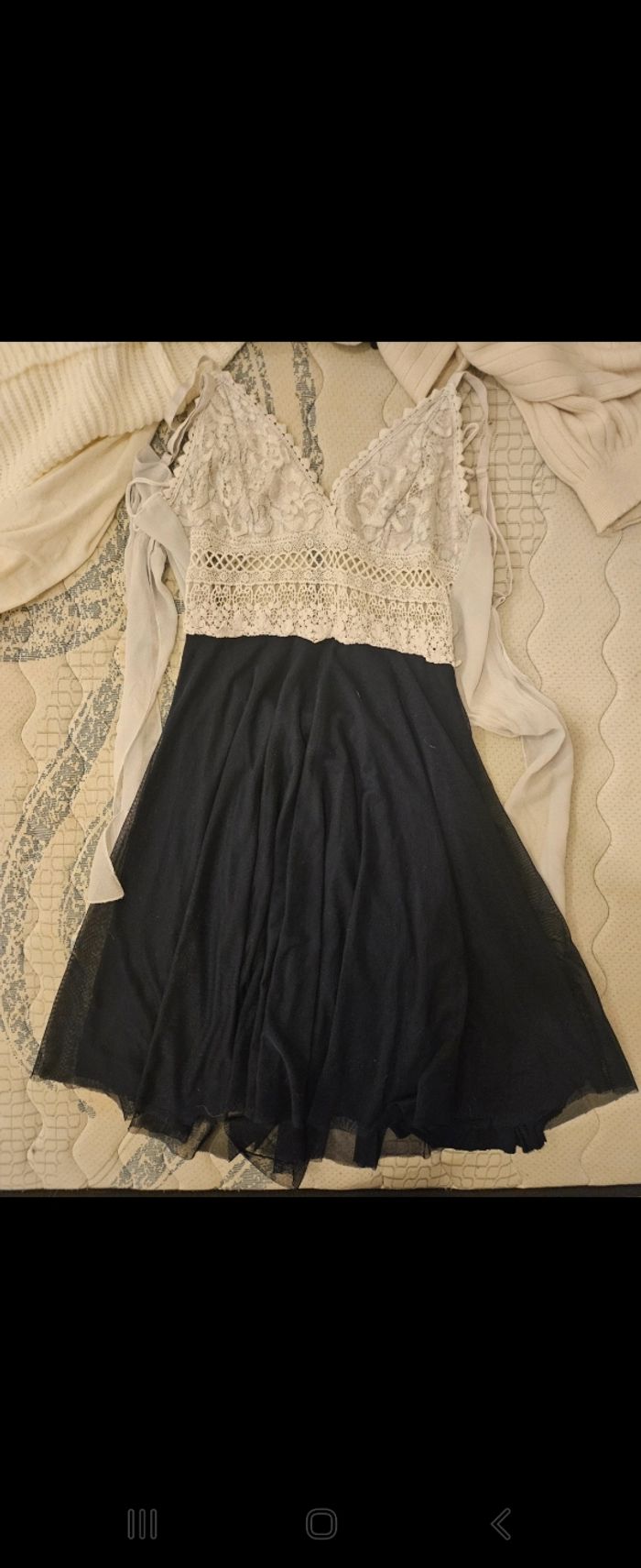 Robe courte évasée bleu marine