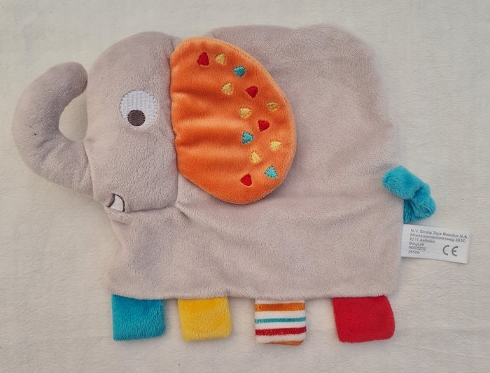 Doudou plat Eléphant gris - Simba