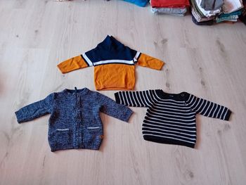 Lot de 3 pull en laine 6 mois