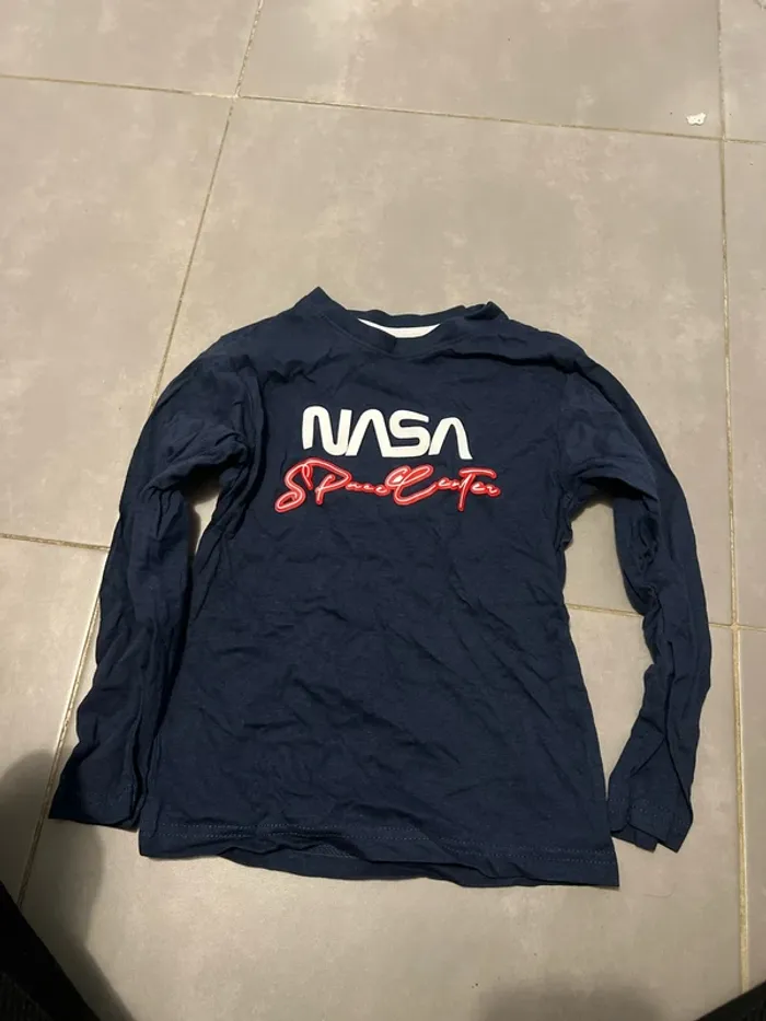 T-shirt à manche longue enfant NASA taille 6 ans - photo numéro 2