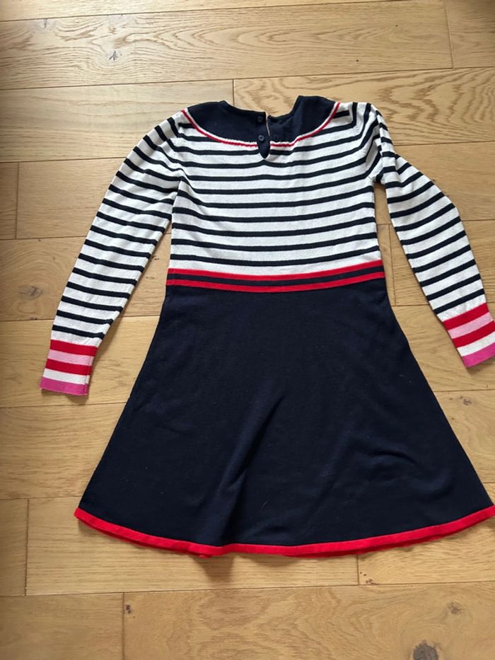 Robe laine et cachemire Jacadi 10 ans robe marinière à col - photo numéro 6