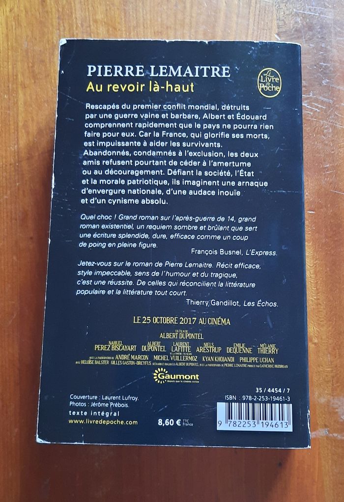 Au revoir là-haut de Pierre Lemaitre - photo numéro 2