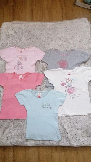 Lot de 5 sous chemises Influx en coton 4 et 5 ans