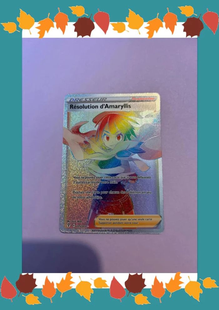 Carte Pokémon, résolution d’Amaryllis, 225/203