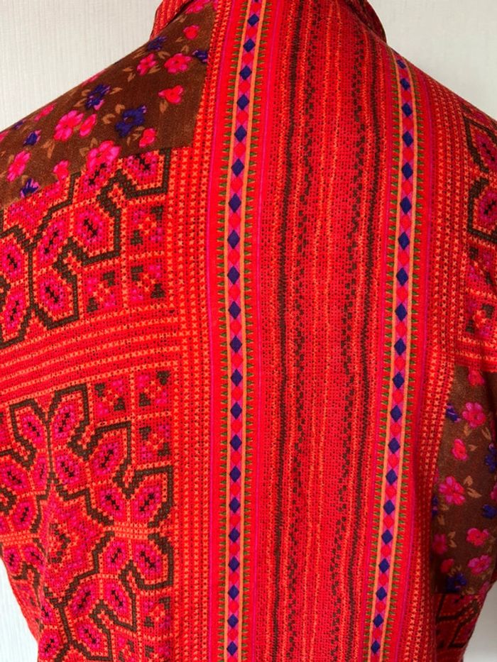 🌿🍓Chemise homme vintage estivale style ethnique indien hippie boho ethnic floral shirt🍓🌿 - photo numéro 11