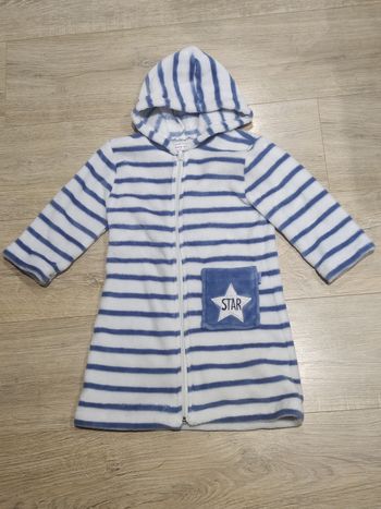 Robe de chambre douce marinière Sucre d'orge Taille 2-3 ans