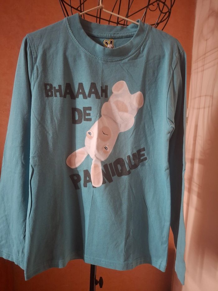 Tee shirt lapin crétin 10 ans - photo numéro 4
