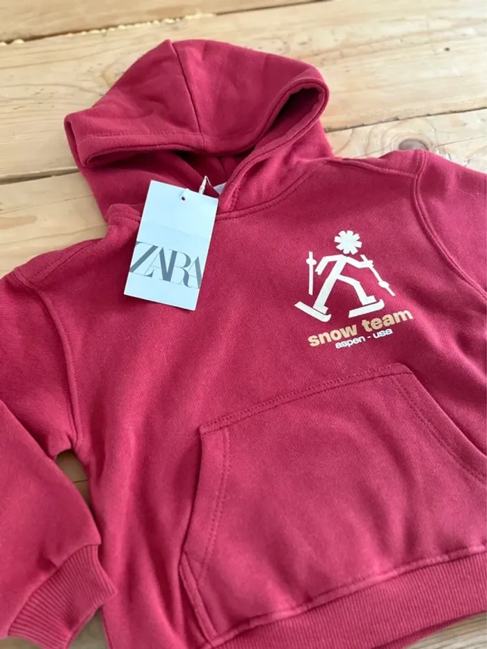 Sweat bordeaux Zara - photo numéro 2