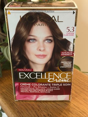Crème colorante triple soin L’Oréal 5.3 Châtain clair doré