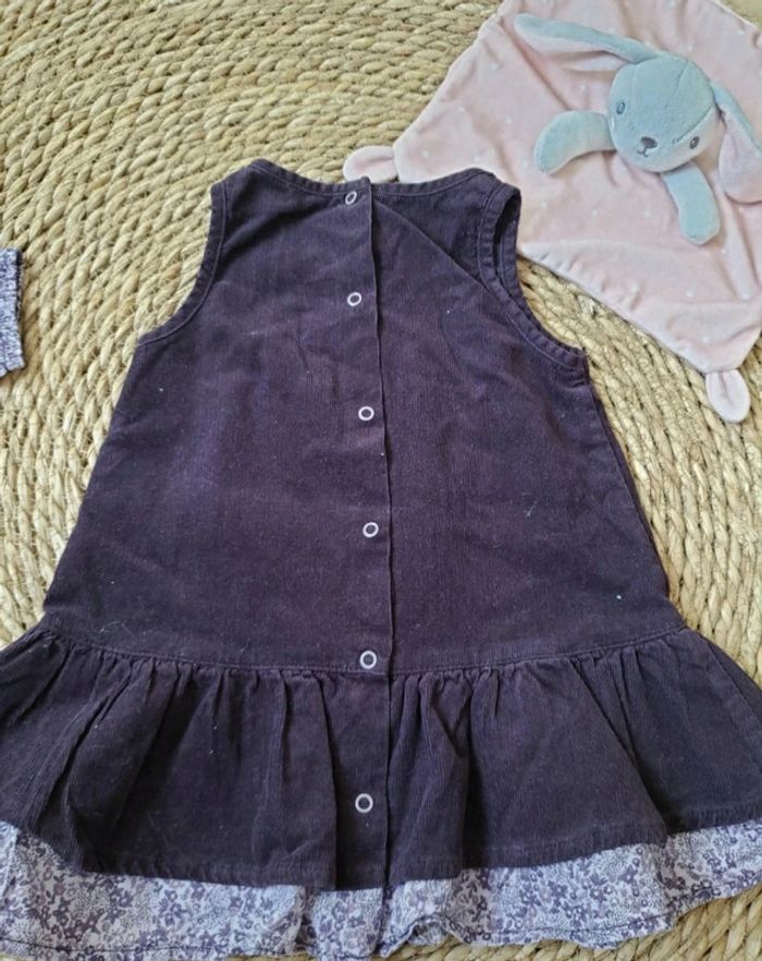 Robe velours +chemisier 12mois - photo numéro 6