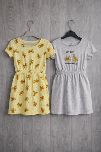 Lot de 2 robes léopard fille , Taille 5 ans , Kiabi