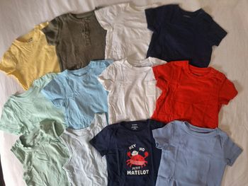 Lot de 12 tee-shirts manches courtes, 18 mois