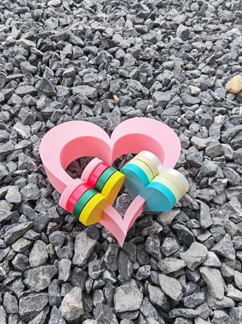 Coeur pour différencier les verres de chacun et chacune