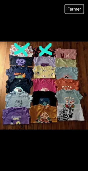Lot de 16 tee shirts pour bebe fille