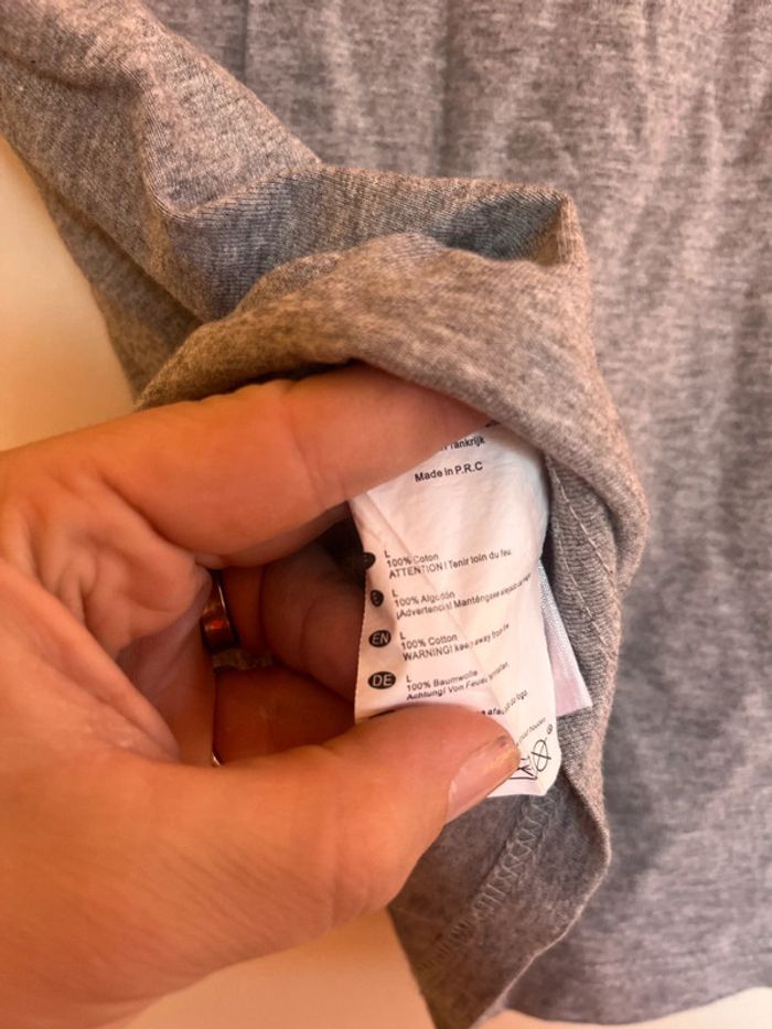 Tshirt mère veille gris taille L neuf - photo numéro 3