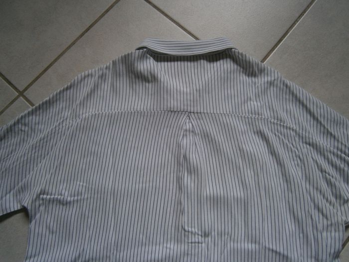 Chemisier ML blanc rayé violet PROMOD Taille 40 - photo numéro 8