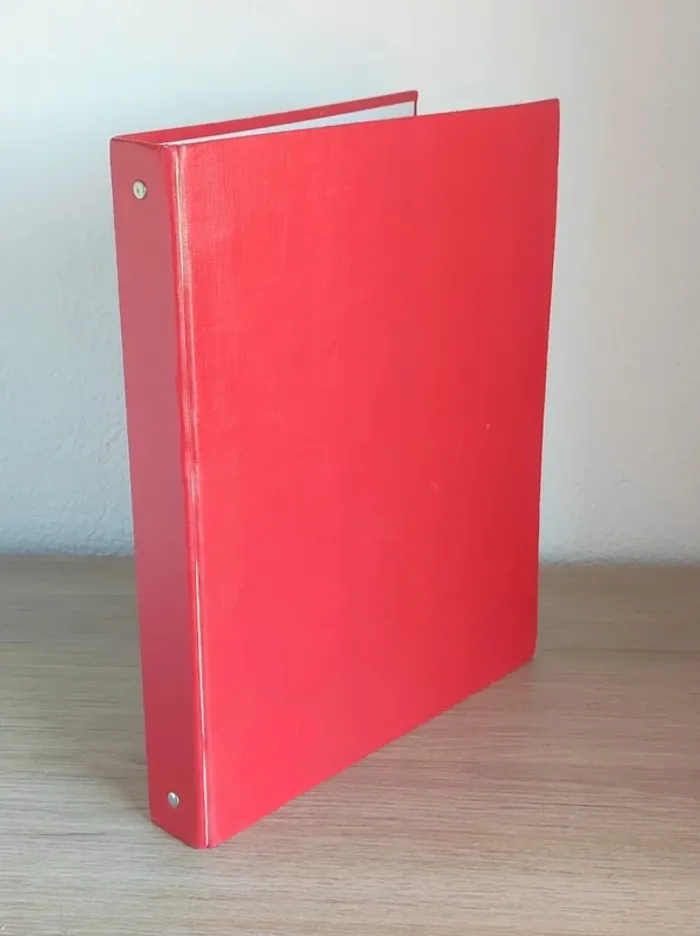 Classeur 4 anneaux carton rouge / Krause - A4 / Dos 40mm