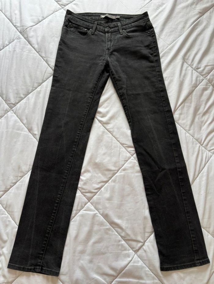Jean Levi’s slight curve mid rise taille basse gris anthracite noir droit straight taille M/38 - photo numéro 2