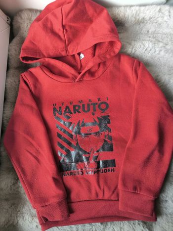 Sweat Naruto rouge 4 ans 