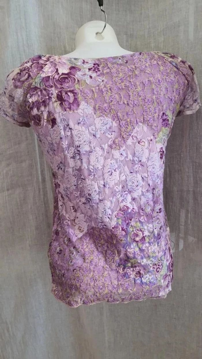 Tee-shirt mauve femme "Jacqueline RIU" Taille 2/38 - photo numéro 2