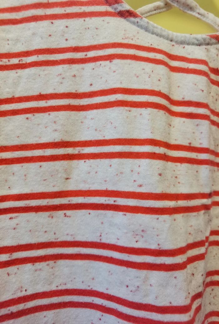 Débardeur rayé blanc et rouge - photo numéro 2