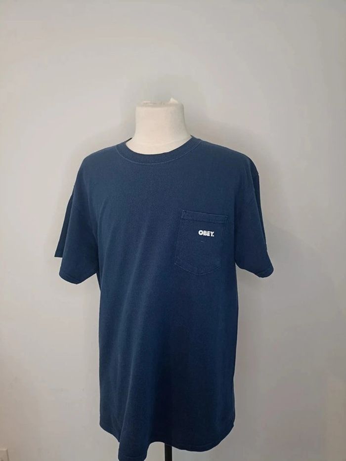 T-shirt uni Obey marine taille L