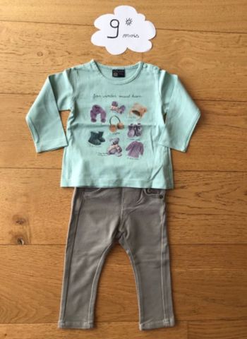 Ensemble tee shirt tregging 6 mois vertbaudet