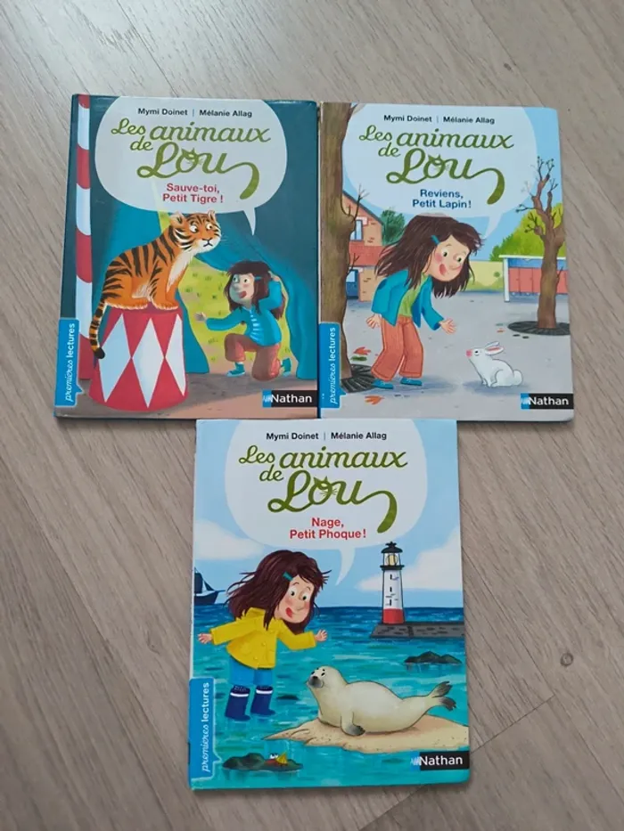 Lot 3 livres "Les animaux de Lou". Dès 6ans.