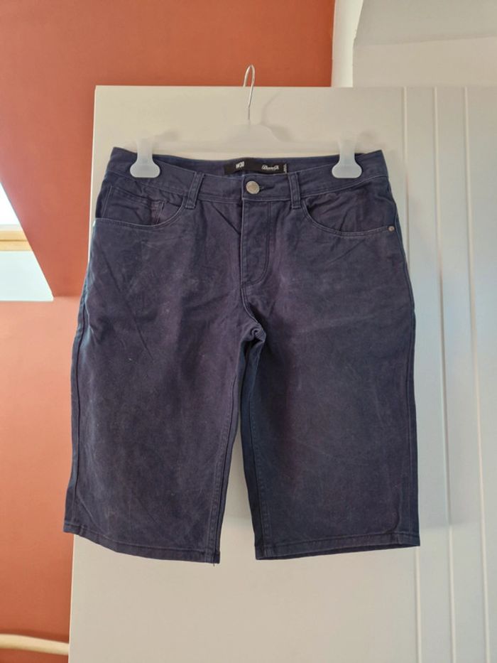 Short jean bleu