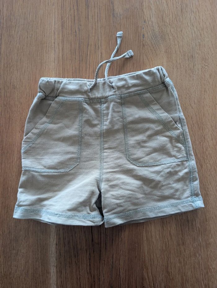 Short en tissu ceinture élastique kaki 18 mois - photo numéro 5