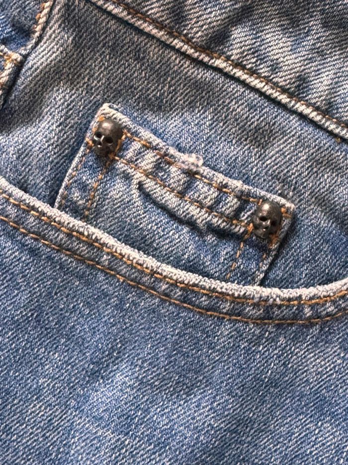 Short long jean loose destroy the kooples taille S - photo numéro 5