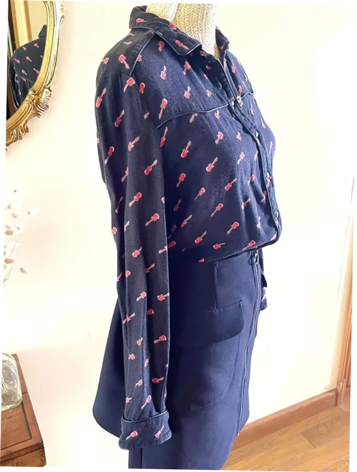 Chemisier Kookai - Taille M - Imprimé Guitares électrique - photo numéro 5