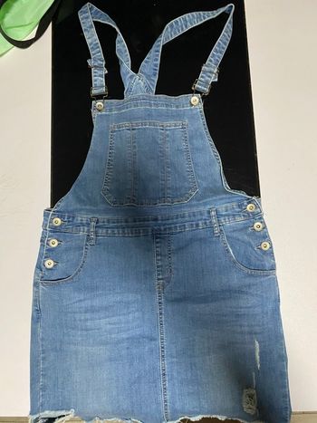 Jupe salopette en jeans