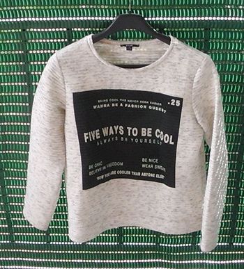 Sweat beige chiné molletonné